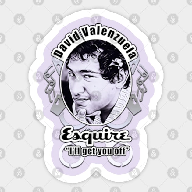 David Esquire BW Sticker by xzaclee16